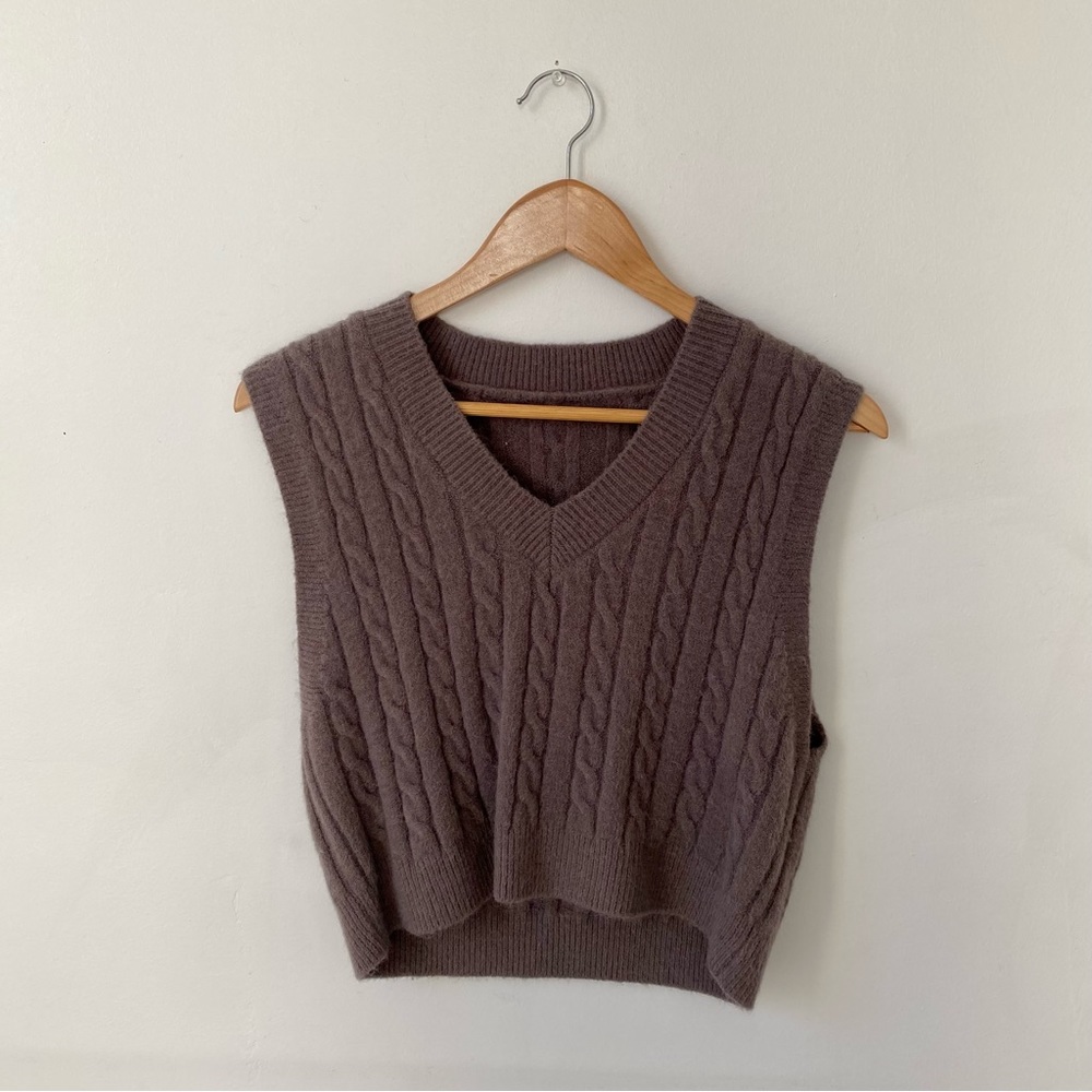 Vintage Brown Sweater Vest